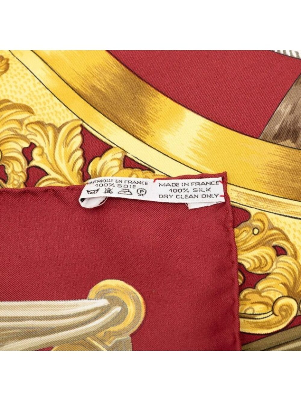 Hermes Carre 90 Etriers Armor Horse Gear Scarf Red White Multi Silk - Picture 9 of 9